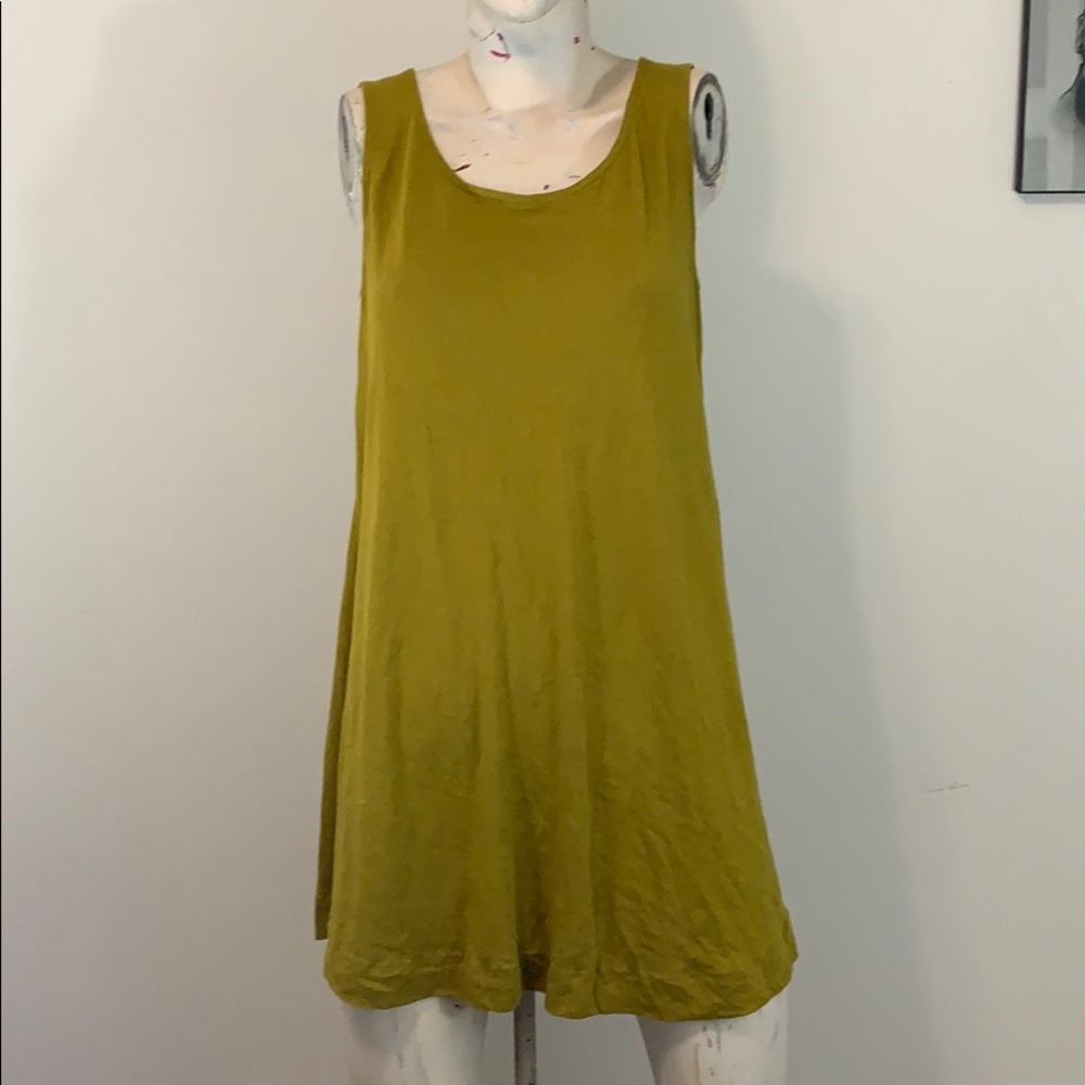 Yellow-Green Chalet Long Tank Top